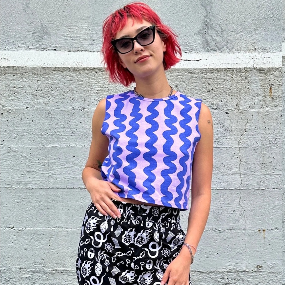 Nooworks squiggle print tank top